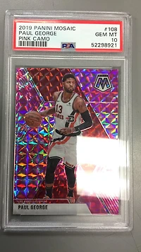 2019 Panini Mosaic 108 Paul George PSA