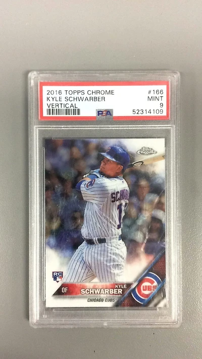 2016 Topps Chrome 166 Kyle Schwarber Vertical PSA 9
