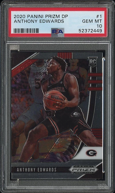 2020 Panini Prizm Draft Picks 1 Anthony Edwards PSA