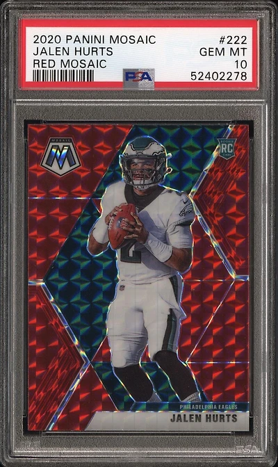 2020 Panini Mosaic 222 Jalen Hurts Mosaic PSA