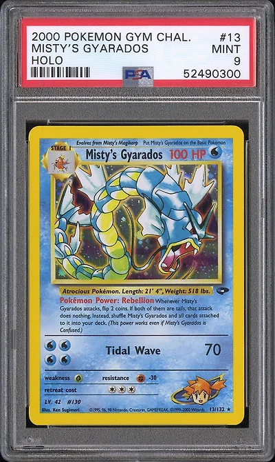 2000 Pokemon Gym Challenge 13 Misty's Gyarados Holo PSA