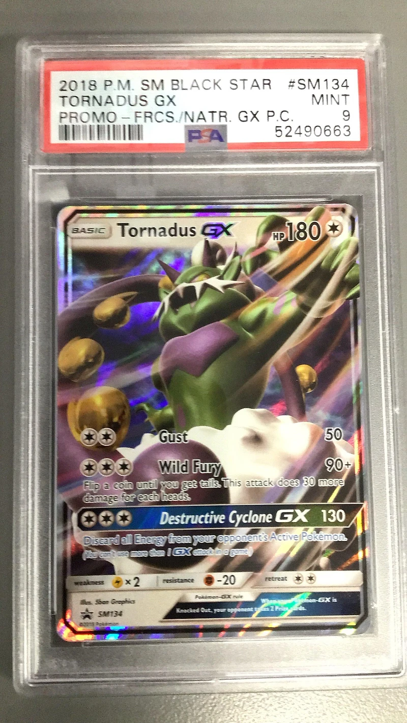 2018 Pokemon Sm Black Star Promo Sm134 Tornadus Gx Forces Of Nature Gx Premium Collection PSA 9