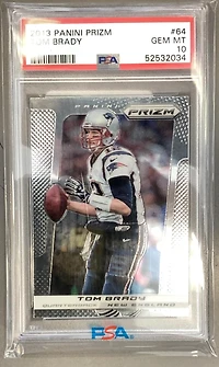 2013 Panini Prizm 64 Tom Brady PSA 10