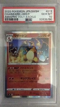 2020 Pokemon Japanese Sword & Shield Amazing Volt Tackle 012 Charizard-holo PSA