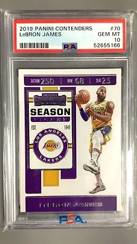 2019 Panini Contenders 70 Lebron James PSA 10