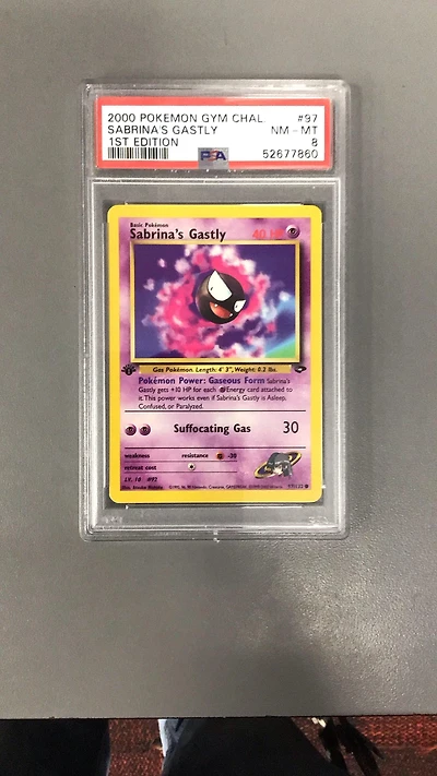 2000 Pokemon Gym Challenge 97 Sabrina's Gastly PSA 8