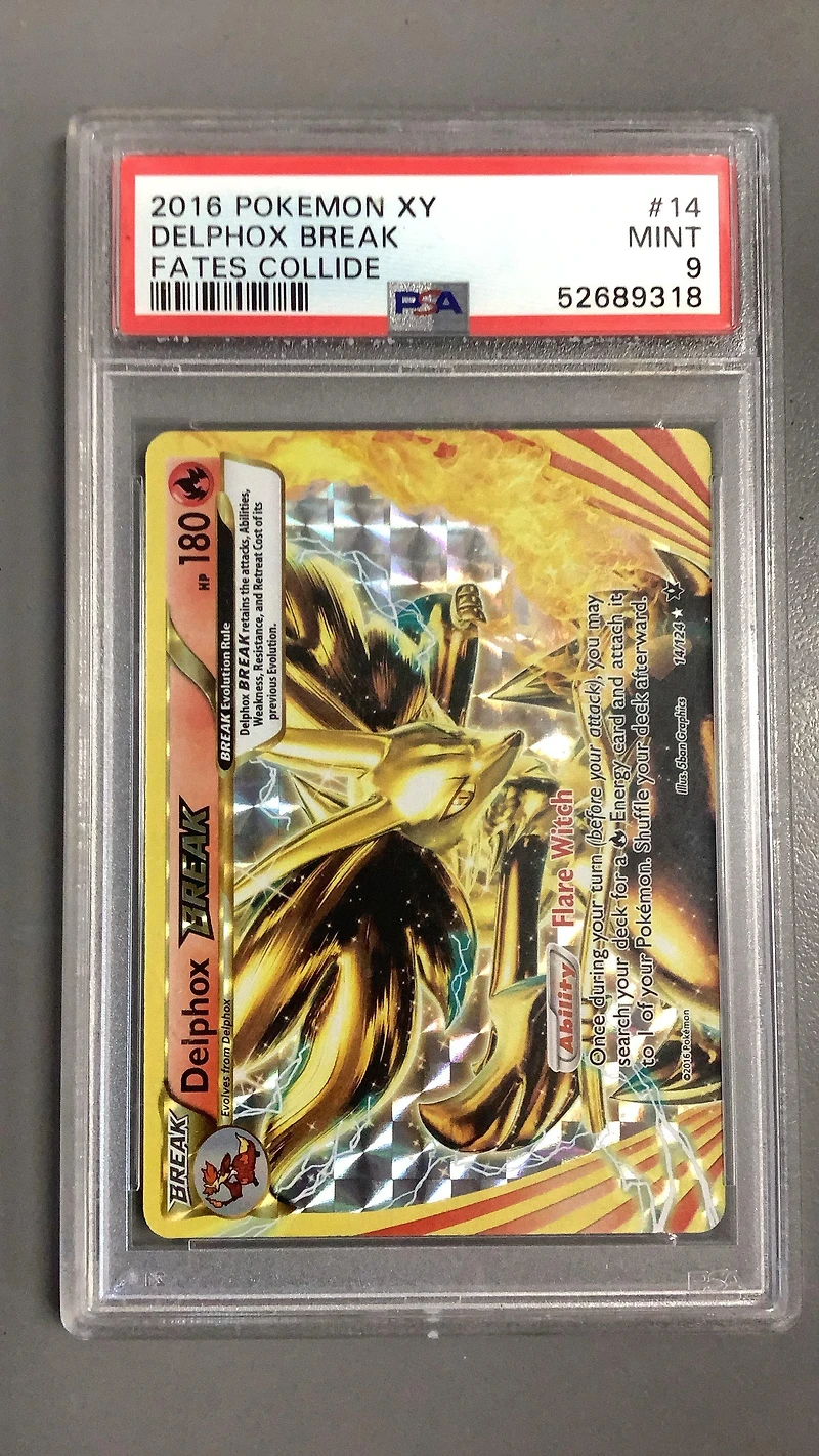 2016 Pokemon Xy Fates Collide 14 Delphox Break PSA