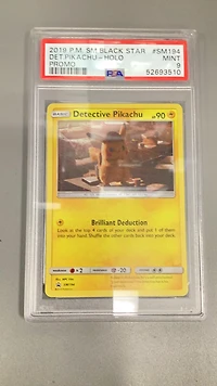 2019 Pokemon Sm Black Star Promo Sm194 Detective Pikachu-holo PSA