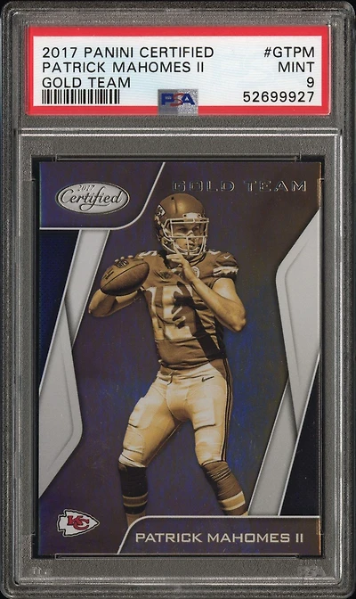 2017 Panini Certified Gold Team Gtpm Patrick Mahomes Ii PSA 9