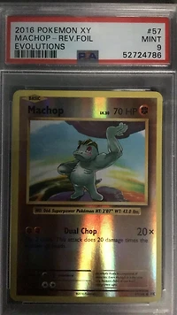 2016 Pokemon Xy Evolutions 57 Machop-reverse Foil PSA
