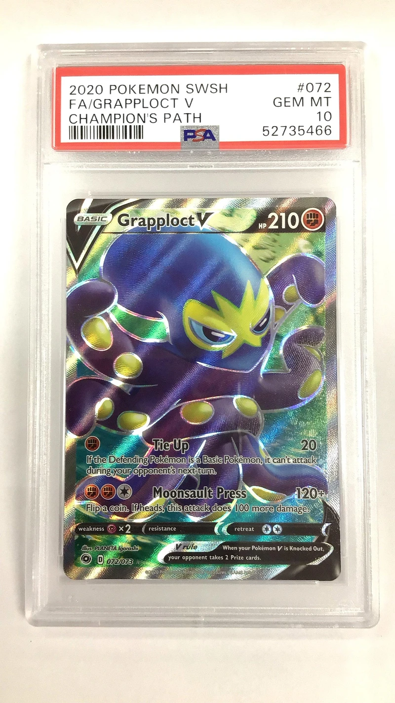 2020 Pokemon Sword & Shield Champion's Path 072 Fa/grapploct V PSA 10