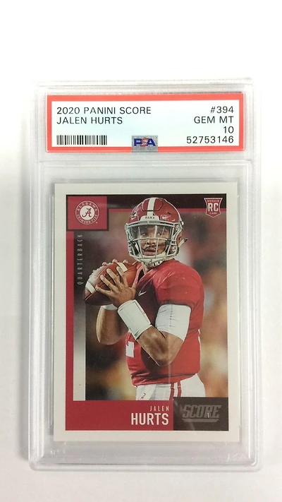 2020 Panini Score Jalen Hurts PSA 10
