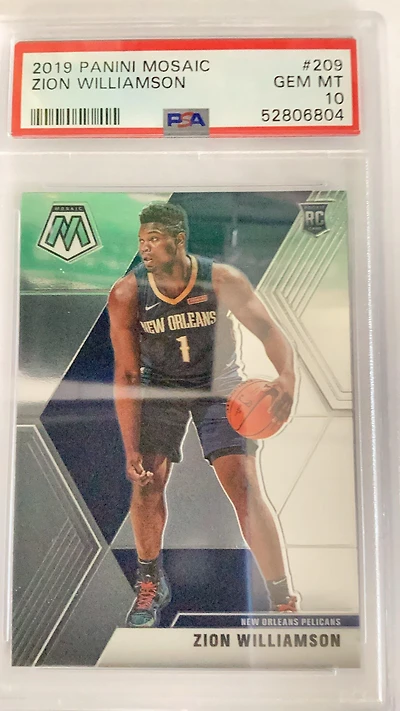 2019 Panini Mosaic 209 Zion Williamson PSA 10