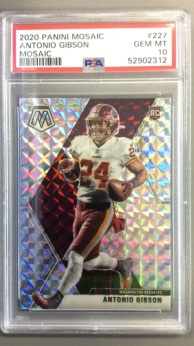 2020 Panini Mosaic 227 Antonio Gibson PSA 10