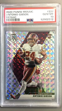 2020 Panini Mosaic 227 Antonio Gibson PSA 10