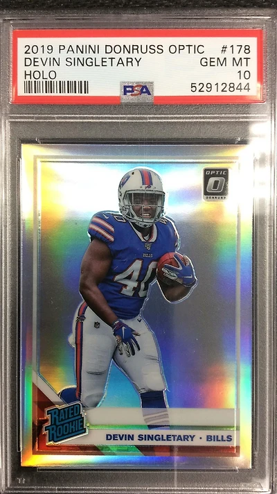 2019 Panini Donruss Optic 178 Devin Singletary Holo PSA 10