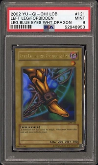 2002 Yu-gi-oh! Lob-legend Of Blue Eyes White Dragon 121 Left Leg Of The Forbidden One PSA 9