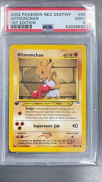 2002 Pokemon Neo Destiny 69 Hitmonchan 1st Edition PSA 9