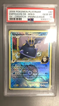 2009 Pokemon Platinum Supreme Victors 27 Empoleon Fb-holo Crosshatch-2010 Pokemon League PSA 10
