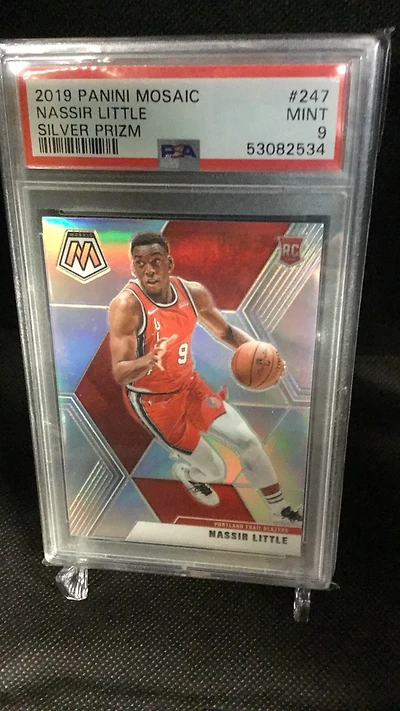 2019 Panini Mosaic 247 Nassir Little Silver Prizm PSA 9