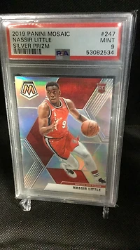 2019 Panini Mosaic 247 Nassir Little Silver Prizm PSA 9