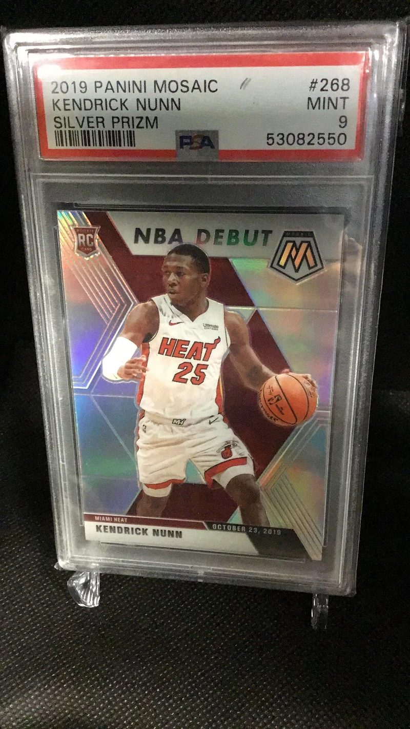 2019 Panini Mosaic 268 Kendrick Nunn Silver Prizm PSA 9