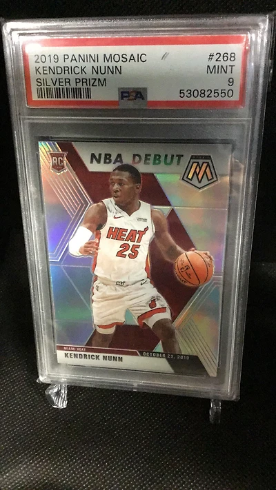 2019 Panini Mosaic 268 Kendrick Nunn Silver Prizm PSA 9
