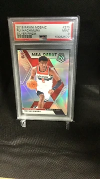 2019 Panini Mosaic 275 Rui Hachimura Silver Prizm PSA 9