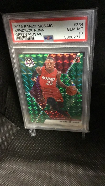 2019 Panini Mosaic 234 Kendrick Nunn Green Mosaic PSA