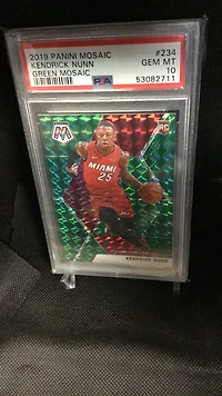 2019 Panini Mosaic 234 Kendrick Nunn Green Mosaic PSA
