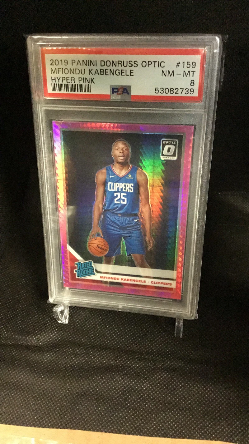 2019 Panini Donruss Optic 159 Mfiondu Kabengele Hyper Pink PSA 8