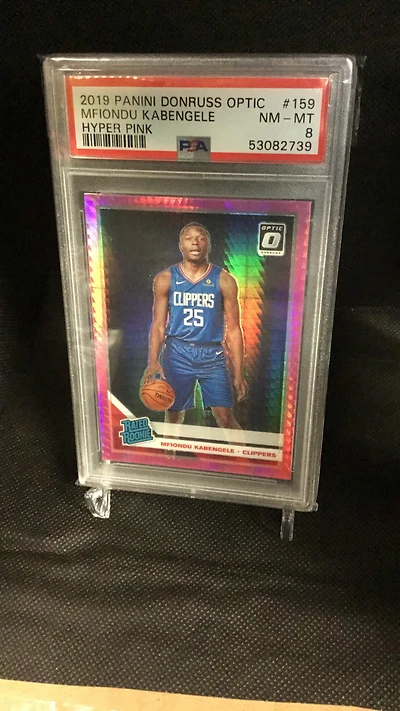 2019 Panini Donruss Optic 159 Mfiondu Kabengele Hyper Pink PSA 8