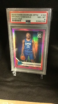 2019 Panini Donruss Optic 159 Mfiondu Kabengele Hyper Pink PSA 8