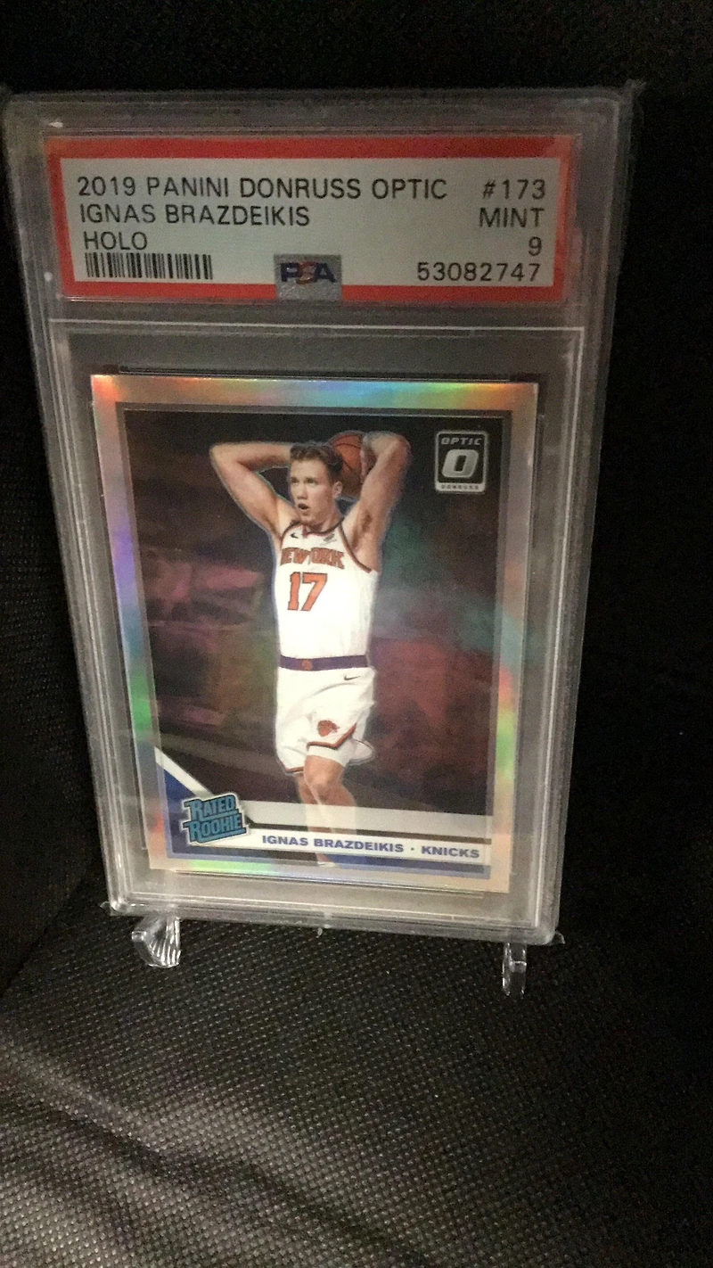 2019 Panini Donruss Optic 173 Ignas Brazdeikis Holo PSA 9