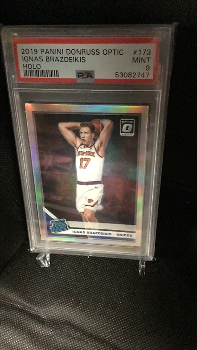 2019 Panini Donruss Optic 173 Ignas Brazdeikis Holo PSA 9