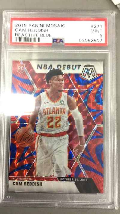 2019 Panini Mosaic Cam Reddish Reactive Blue PSA 9