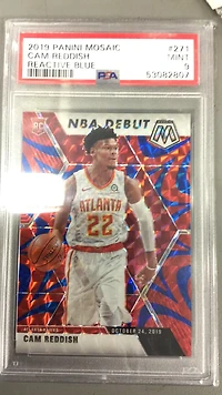 2019 Panini Mosaic Cam Reddish Reactive Blue PSA 9