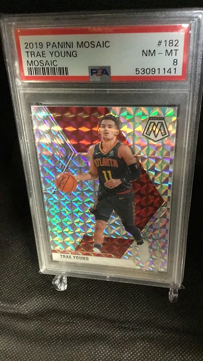 2019 Panini Mosaic 182 Trae Young Mosaic PSA 8
