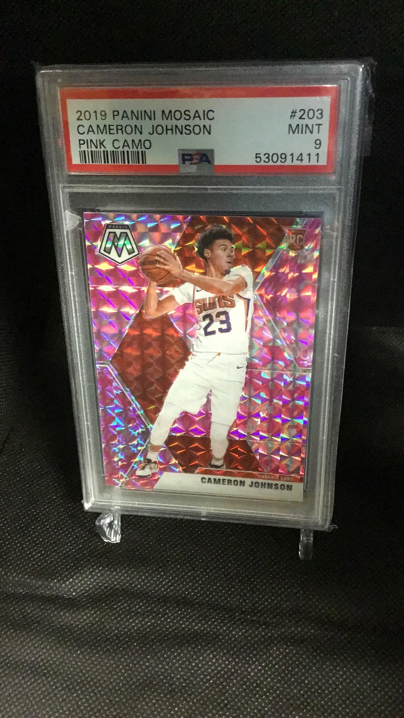 2019 Panini Mosaic 203 Cameron Johnson Pink Camo PSA 9