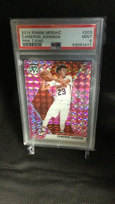 2019 Panini Mosaic 203 Cameron Johnson Pink Camo PSA 9