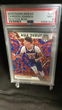2019 Panini Mosaic 265 Cameron Johnson Reactive Blue PSA 9