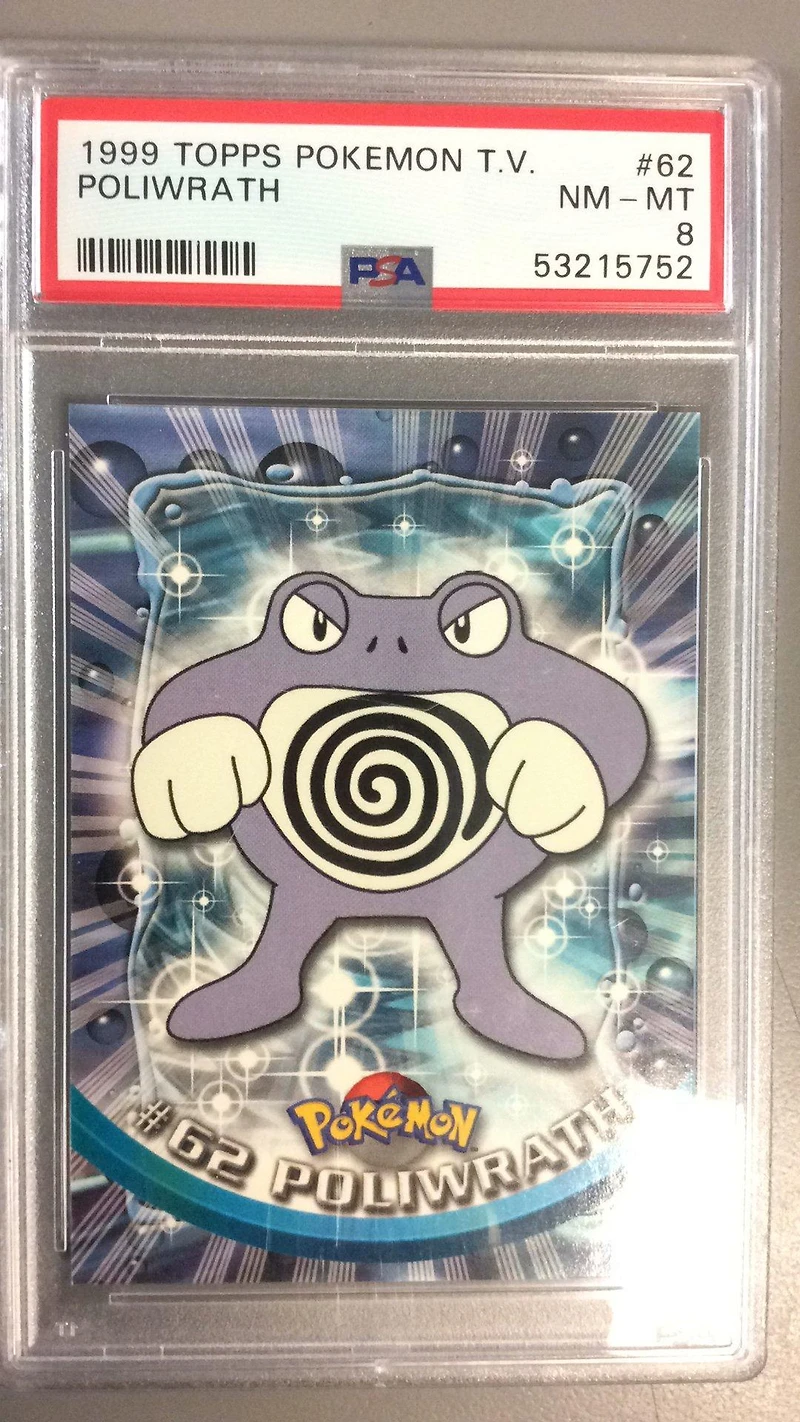 1999 Topps Pokemon Tv 62 Poliwrath PSA 8
