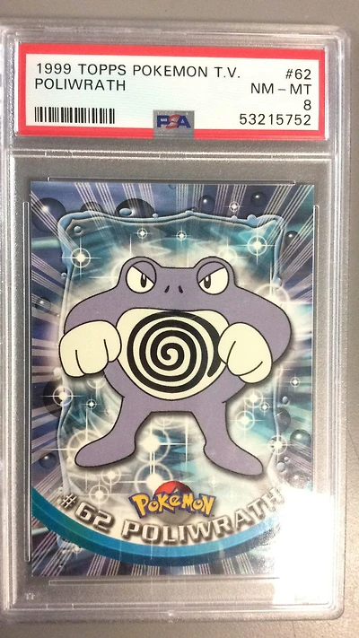 1999 Topps Pokemon Tv 62 Poliwrath PSA 8