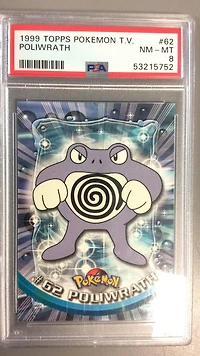 1999 Topps Pokemon Tv 62 Poliwrath PSA 8