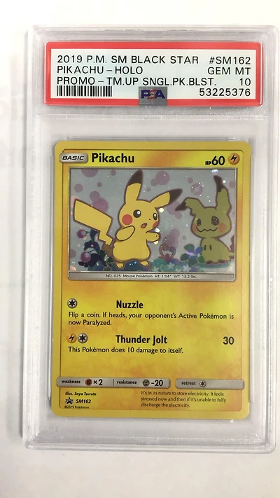 2019 Pokemon Sm Black Star Promo Sm162 Pikachu PSA