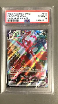 2020 Pokemon Sword & Shield Darkness Ablaze 119 Full Art/scizor Vmax PSA 10