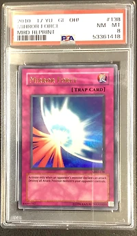 2010-2017 Yu-gi-oh! Metal Raiders Reprint 138 Mirror Force PSA 8