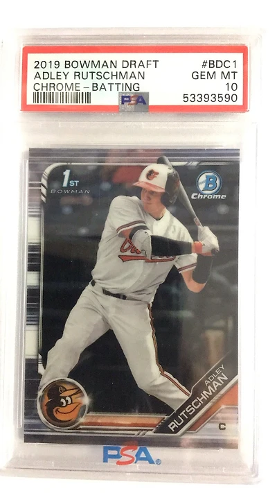 2019 Bowman Draft Bdc1 Adley Rutschman Chrome-batting PSA 10