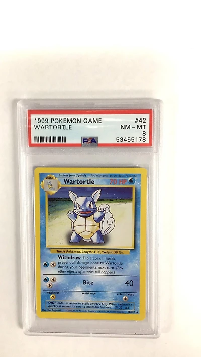 1999 Pokemon Game 42 Wartortle PSA