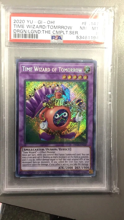 2020 Yu-gi-oh! Dragons Of Legend: The Complete Series En147 Time Wizard Of Tomorrow PSA 8